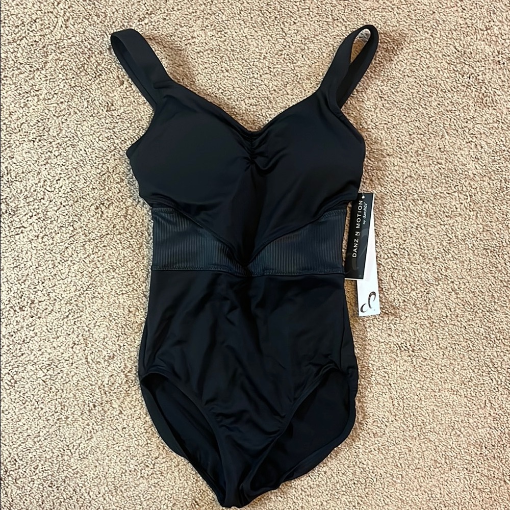 Danz n Motion Black One-Piece leotard woman small